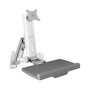 ICY BOX IB-MS600-W Estación de trabajo sit-stand con soporte de pared