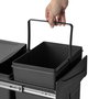 Emuca Recycle 2x25L Contenedor de reciclaje extraíble Negro