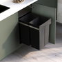 Emuca Recycle 2x25L Contenedor de reciclaje extraíble Negro