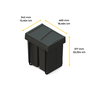 Emuca Recycle 2x25L Contenedor de reciclaje extraíble Negro