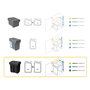 Emuca Recycle 2x25L Contenedor de reciclaje extraíble Negro