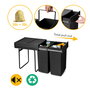 Emuca Recycle 2x25L Contenedor de reciclaje extraíble Negro