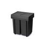 Emuca Recycle 2x25L Contenedor de reciclaje extraíble Negro