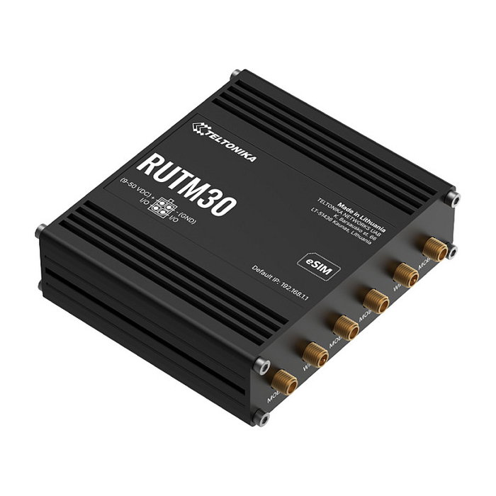Teltonika RUTM30 Router 5G/4G Dual SIM eSIM Dual-Band Wi-Fi 5 (802.11ac) Gigabit Ethernet Negro para Pared/Rack Teltonika RUTM30 Router 5G/4G Dual SIM eSIM Dual-Band Wi-Fi 5 (802.11ac) Gigabit Ethernet Negro para Pared/Rack