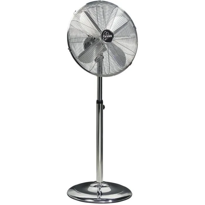 Farelek FAR3431541120266 Ventilador de Pie Arizona Oscilante 40cm 50W Cromado