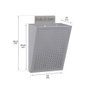 Arregui Cesta de publicidad E2302, acero plateado con rejilla frontal, 22 x 19 x 35.5 cm, capacidad 7.5 litros, para exterior o portal