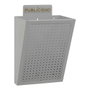 Arregui Cesta de publicidad E2302, acero plateado con rejilla frontal, 22 x 19 x 35.5 cm, capacidad 7.5 litros, para exterior o portal