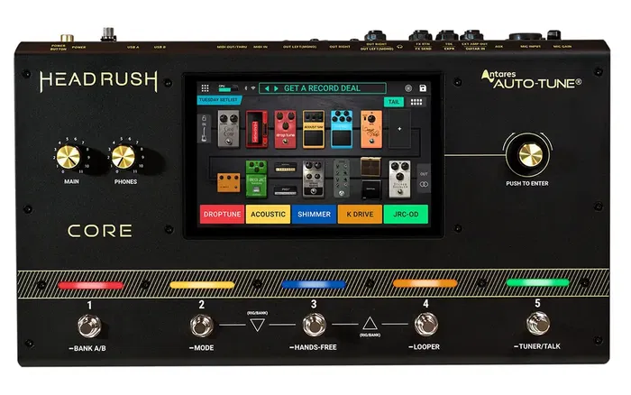 HEADRUSH Pedalera de Guitarra Multi-Efectos MX5 con Pantalla Táctil de 7" y Procesador DSP Potente