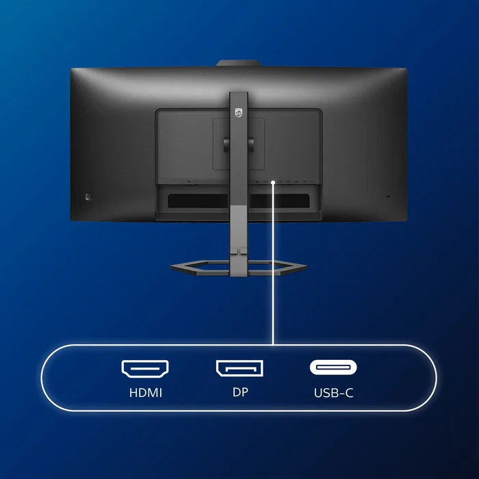 Philips 34E1C5600HE/00 Monitor Profesional Curvo 34'' WQHD USB-C Webcam Black