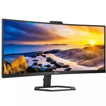 Philips 34E1C5600HE Monitor Profesional Ultrapanorámico Curvo 34" WQHD Webcam USB-C Negro