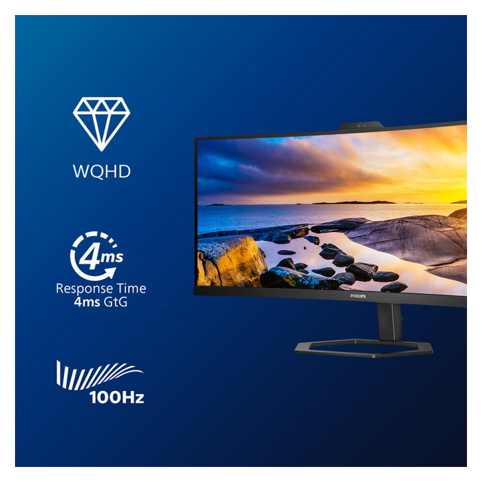 Philips 34E1C5600HE Monitor Curvo Ultrapanorámico 34 pulgadas WQHD