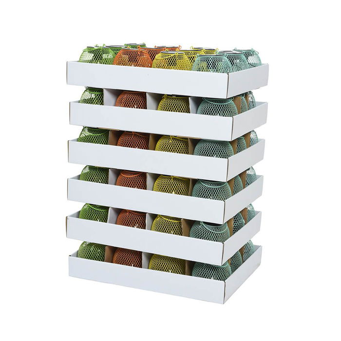 Lumineo Farolillo Solar de Hierro con Luz Blanca Cálida Fija, Colores Surtidos, Encendido Automático