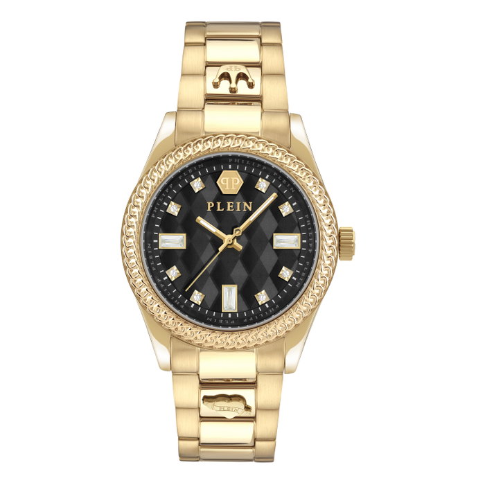 Philipp Plein PWCDA0624 Reloj Analógico Dorado con Esfera Negra Philipp Plein PWCDA0624 Reloj Analógico Dorado con Esfera Negra