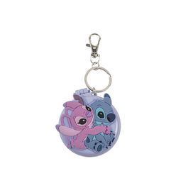 Disney Llavero Cepillo y Espejo Stitch & Angel con Llavero Compacto 3D