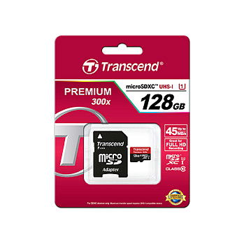Transcend TS64GSDU3 MicroSDHC 128 GB Clase 10 U1 Tarjeta de Memoria Premium