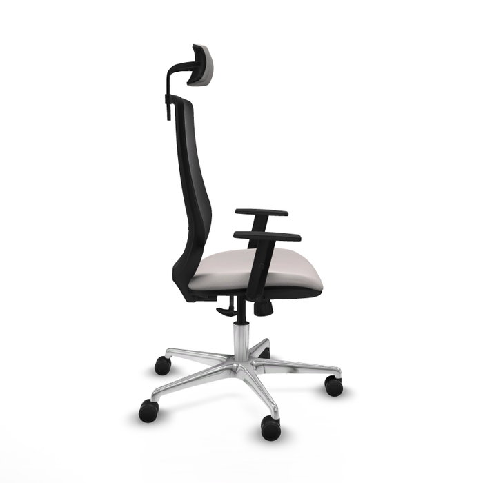 PIQUERAS Y CRESPO Silla de oficina Mardos con mecanismo Sincro Blanco y Negro