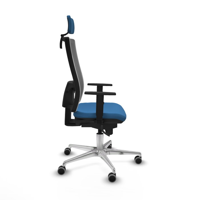 PIQUERAS Y CRESPO Silla de oficina Horna con mecanismo Sincro, Azul claro y Gris PIQUERAS Y CRESPO Silla de oficina Horna con mecanismo Sincro, Azul claro y Gris
