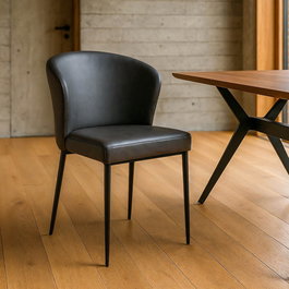 Silla Gris Simil Piel Contract 59 X 55 X 80 cm (Set de 2)