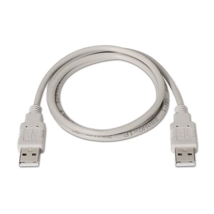 Aisens Cable USB 2.0 Tipo A Macho a Macho, 1m, Beige