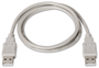 Aisens Cable USB 2.0 Tipo A Macho a Macho, 1m, Beige