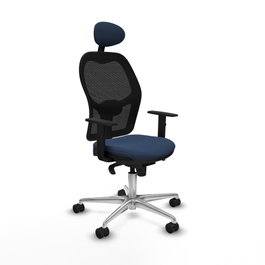 PIQUERAS Y CRESPO Silla de oficina Jorquera Azul Marino y Negro