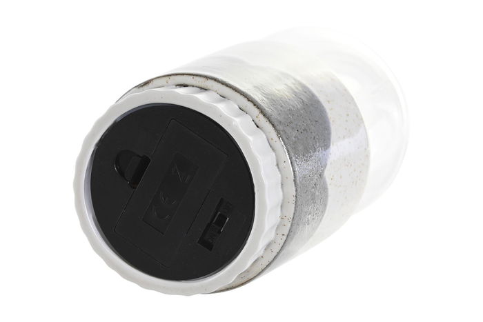 DKD Home Decor Decoracion Luminosa Blanco Verde Ceramica LED 4 Unidades 8.5 x 17 x 8.5 cm