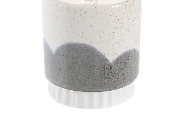 DKD Home Decor Decoracion Luminosa Blanco Verde Ceramica LED 4 Unidades 8.5 x 17 x 8.5 cm