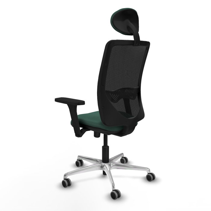 PIQUERAS Y CRESPO Silla de oficina Zulema con Mecanismo Sincro, Verde botella y Negro