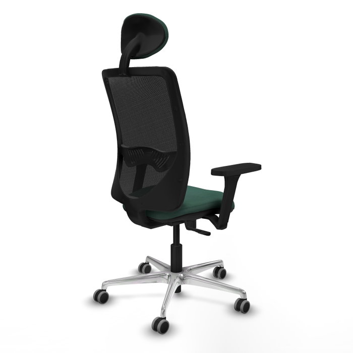 PIQUERAS Y CRESPO Silla de oficina Zulema con Mecanismo Sincro, Verde botella y Negro