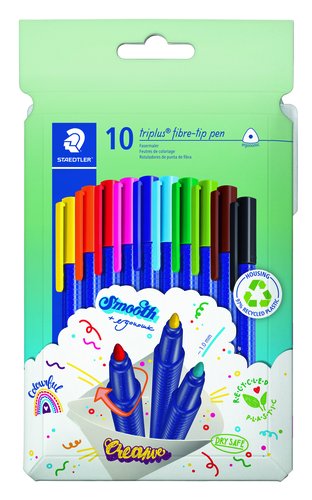Staedtler Triplus Color 323 Rotuladores Triangulares de Colores Surtidos Estuche 10 ud Staedtler Triplus Color 323 Rotuladores Triangulares de Colores Surtidos Estuche 10 ud