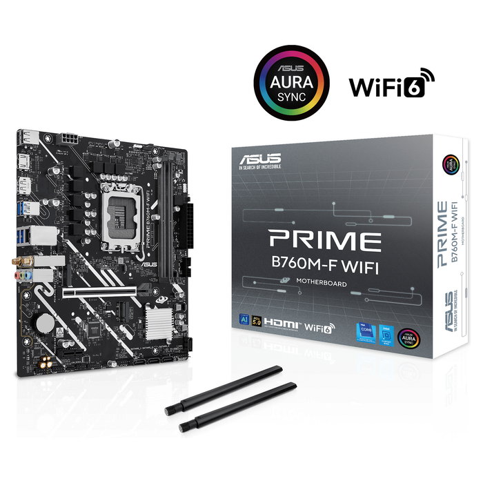 ASUS PRIME B760M-F WiFi Placa Base Intel B760 Micro ATX DDR5 con WiFi 6