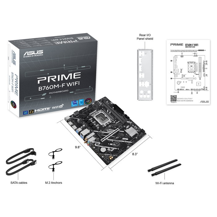 ASUS PRIME B760M-F WiFi Placa Base Intel B760 Micro ATX DDR5 con WiFi 6