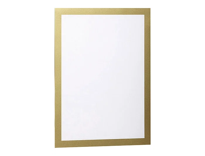 Durable Marco Porta Anuncios Magnético A4, Adhesivo Removible, Color Oro, Pack de 2 Unidades Durable Marco Porta Anuncios Magnético A4, Adhesivo Removible, Color Oro, Pack de 2 Unidades