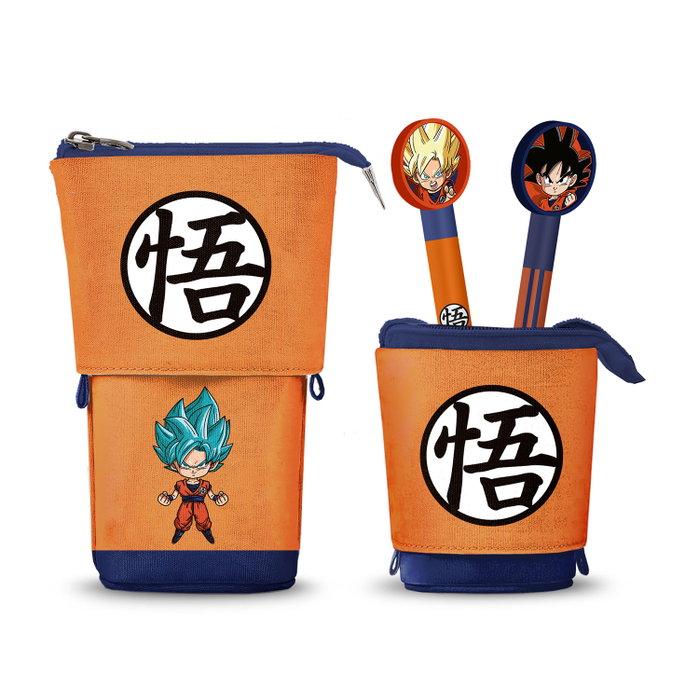 Karactermania Estuche Portatodo Dragon Ball Super con 2 Bolígrafos de Gel Borrables Multicolor