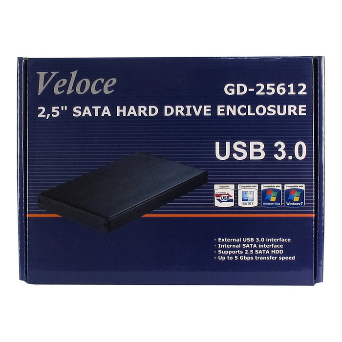 Inter-Tech Veloce GD-25612 USB 3.0 de 2,5 pulgadas