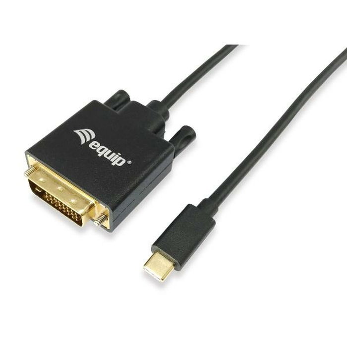 Equip Cable Adaptador USB-C a DVI-D Dual Link 1,8m Negro Equip Cable Adaptador USB-C a DVI-D Dual Link 1,8m Negro