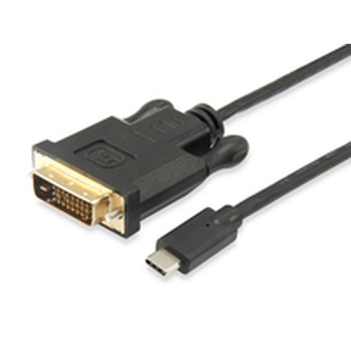 Equip Cable Adaptador USB-C a DVI-D Dual Link 1,8m Negro Equip Cable Adaptador USB-C a DVI-D Dual Link 1,8m Negro