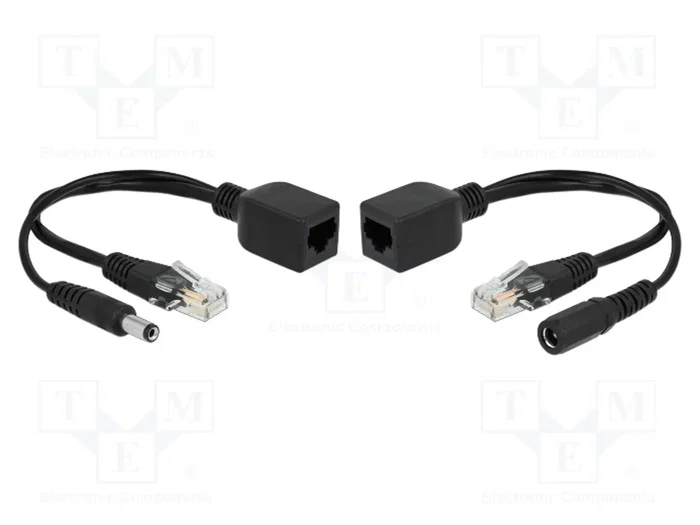 DeLOCK 66024 Adaptador Pasivo PoE RJ45 a DC 5,5 x 2,5 mm
