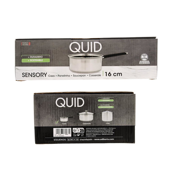 Quid Cazo Sensory de Acero Inoxidable 16 cm - 1,3 L Quid Cazo Sensory de Acero Inoxidable 16 cm - 1,3 L