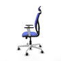 PIQUERAS Y CRESPO Silla de oficina Motilla con mecanismo Sincro/Traslack, Azul claro