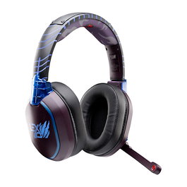 LEXIP - Auriculares Gaming Madara Headset Inalámbricos y Alámbricos Bluetooth 5.1 para PC, PS5, Xbox, Diadema Negro/Azul, Referencia TSXLXHS0003