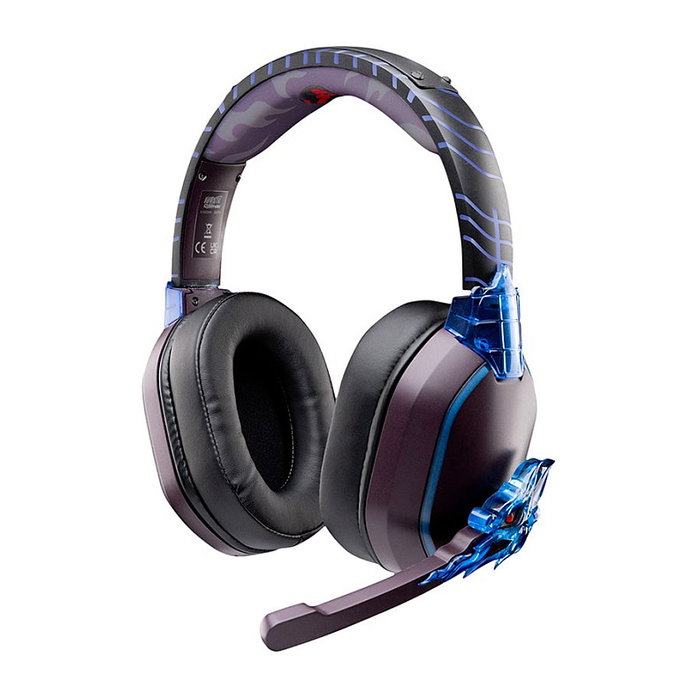 LEXIP - Auriculares Gaming Madara Headset Inalámbricos y Alámbricos Bluetooth 5.1 para PC, PS5, Xbox, Diadema Negro/Azul, Referencia TSXLXHS0003
