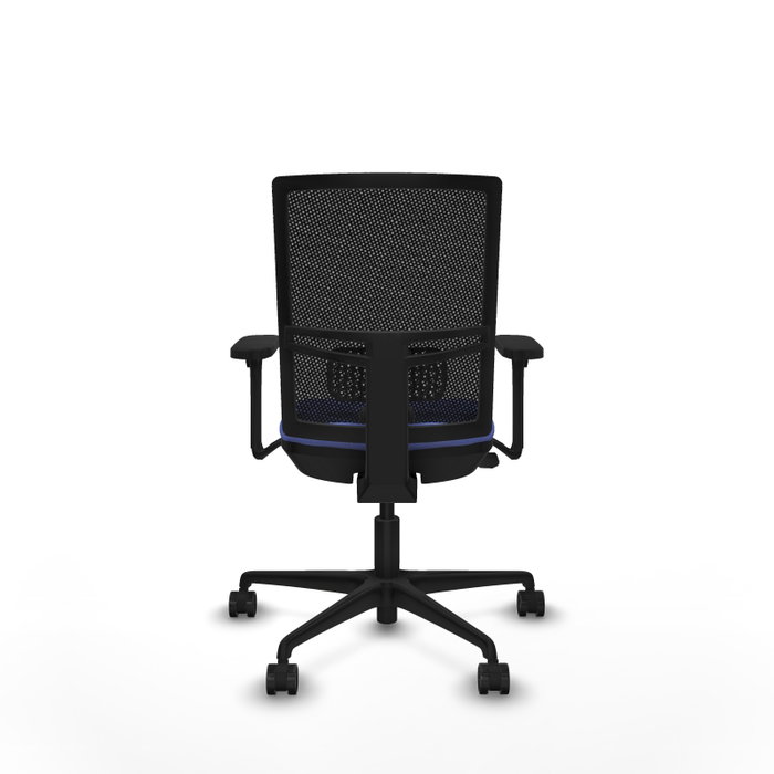 PIQUERAS Y CRESPO Silla de oficina Yunquera con mecanismo Sincro/Traslack, Azul claro y Negro