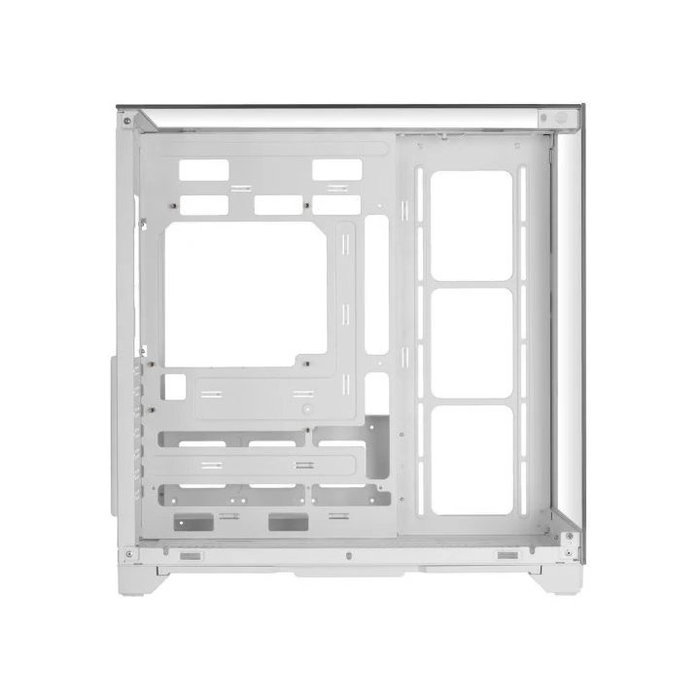 Mars Gaming Caja ATX Gaming MCVISION Blanca, Semitorre con Triple Cristal Templado, Compatible con Radiadores 360mm, USB-C, 8 Ventiladores, sin Fuente