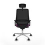 PIQUERAS Y CRESPO Silla de oficina Mardos con mecanismo Sincro, Morado y Negro