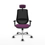 PIQUERAS Y CRESPO Silla de oficina Mardos con mecanismo Sincro, Morado y Negro