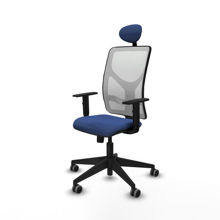 PIQUERAS Y CRESPO Silla de oficina Motilla con mecanismo Sincro, Azul marino y Blanco PIQUERAS Y CRESPO Silla de oficina Motilla con mecanismo Sincro, Azul marino y Blanco
