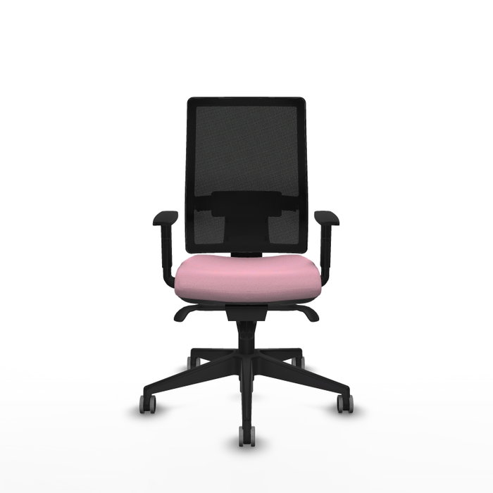 PIQUERAS Y CRESPO Silla de oficina Horna, Mecanismo Sincro, Rosa/Negro