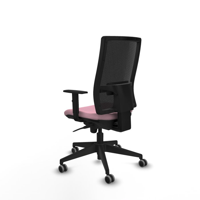 PIQUERAS Y CRESPO Silla de oficina Horna, Mecanismo Sincro, Rosa/Negro