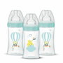 Dodie Pack de 3 Biberones EB19 270 ml Tetina Plana Verde